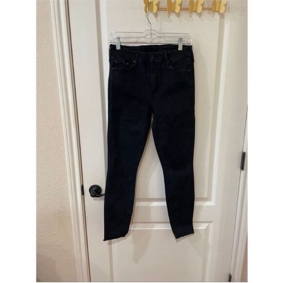MOTHER Black The Looker Ankle Fray Jeans size 28 - Picture 2 of 6